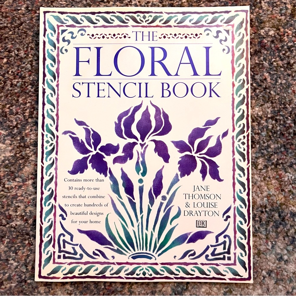 The Floral Stencil Book Large Full of Stencils. Like New